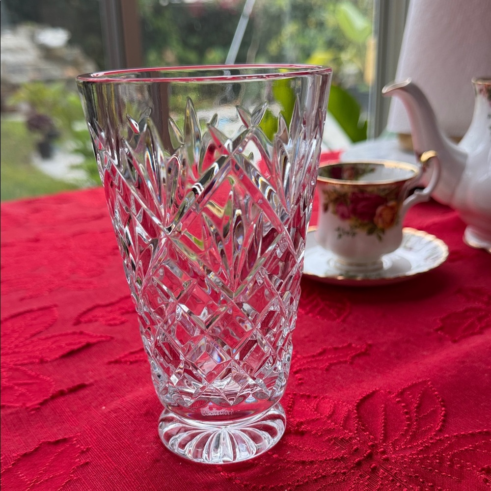Waterford Crystal Clear Vase 6” stamped
